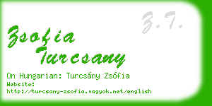 zsofia turcsany business card